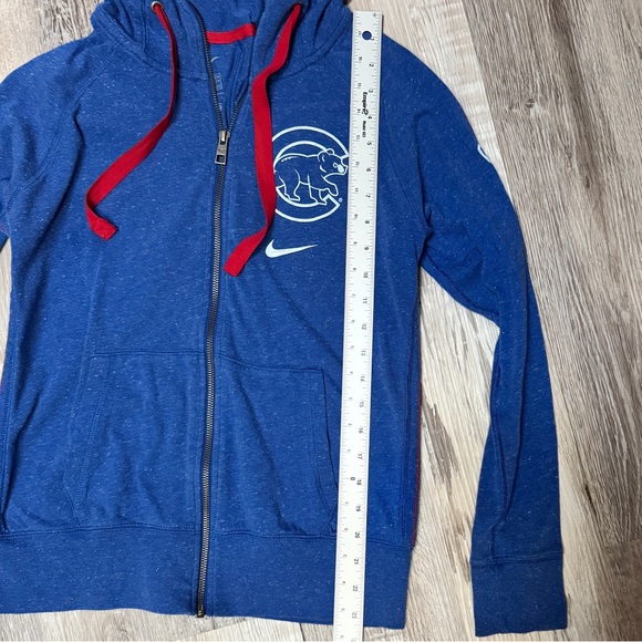 NWT Nike Chicago Cubs Zip Up Sweatshirt Women S Hoodie Full Royal Blue Red - Picture 6 of 7